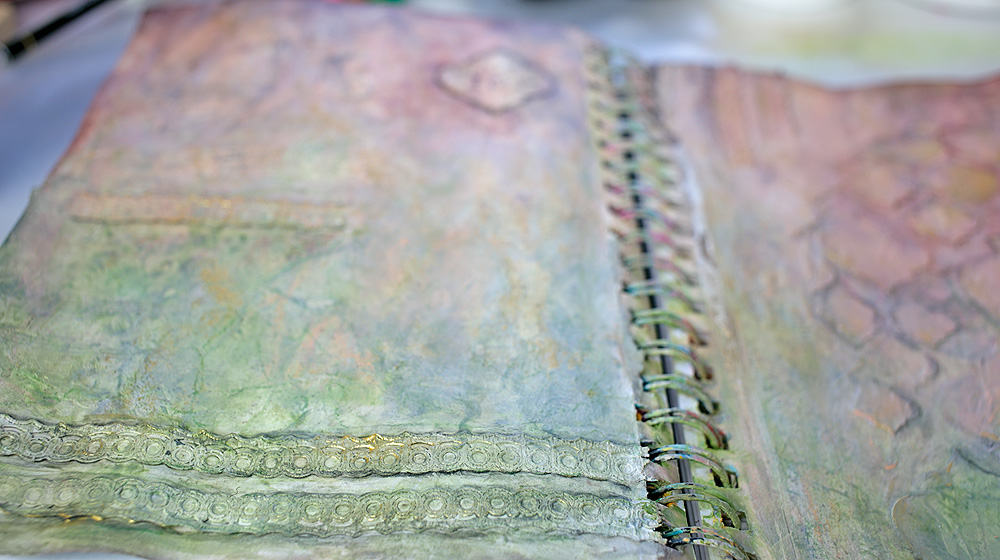 Art Journal 2 - Mixed Media Painting - detail