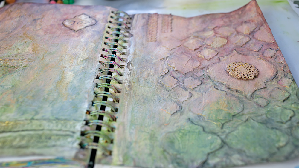 Art Journal 2 - Mixed Media Painting - detail