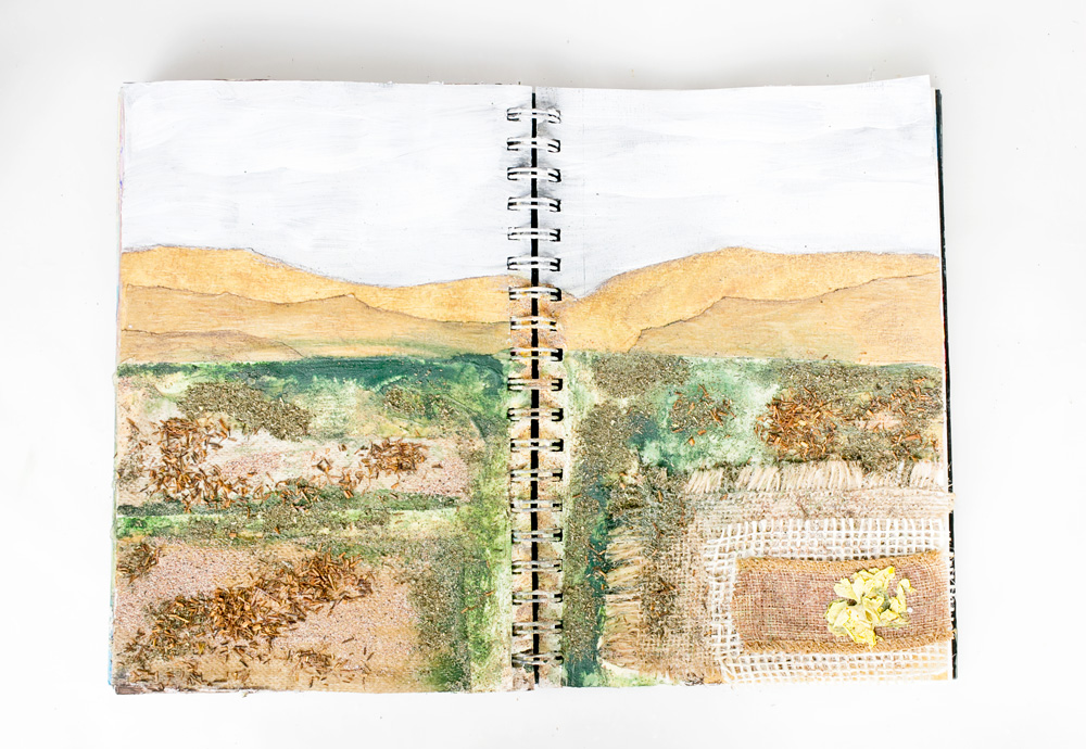 Art Journal 3 - Natural Mixed Media Painting - finally finished